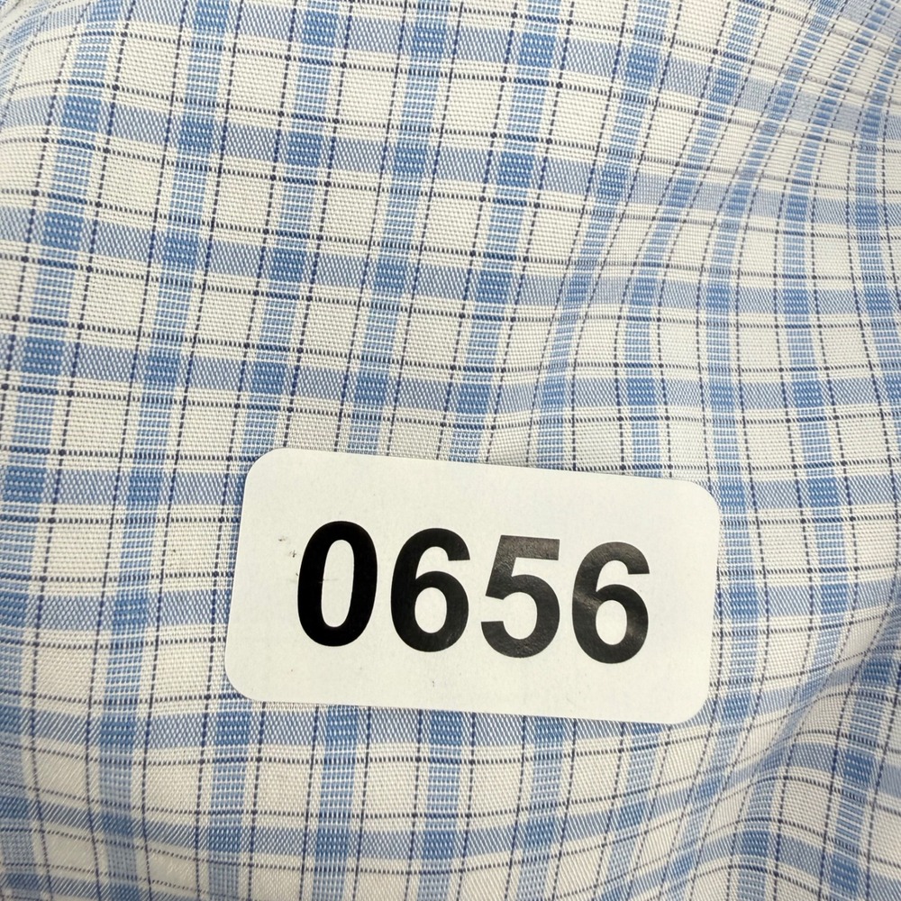 Brooks Brothers Button Down Mens 16 4/5 Blue Regent Non-Iron Check Lightweight - Picture 7 of 7